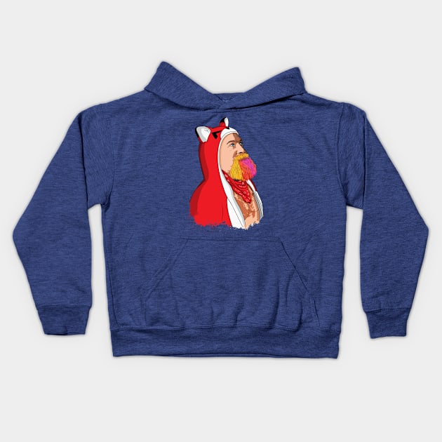 Sunrise at Robot Heart - the fox Kids Hoodie by cityofpyramids